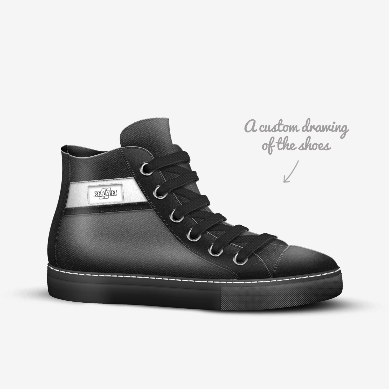 NEWLIFE custom made in Italy shoes by Reel2reel Kustoms | Sketch view