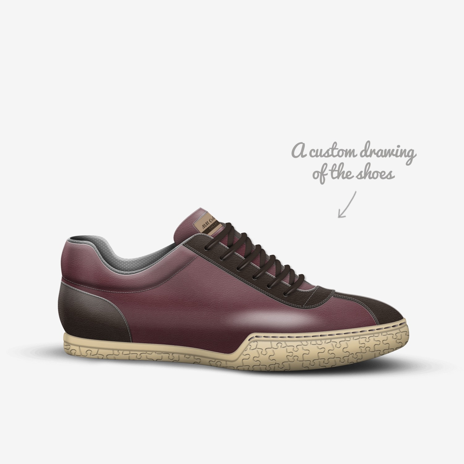 MM Collection custom made in Italy shoes by Essence Ester | Sketch view