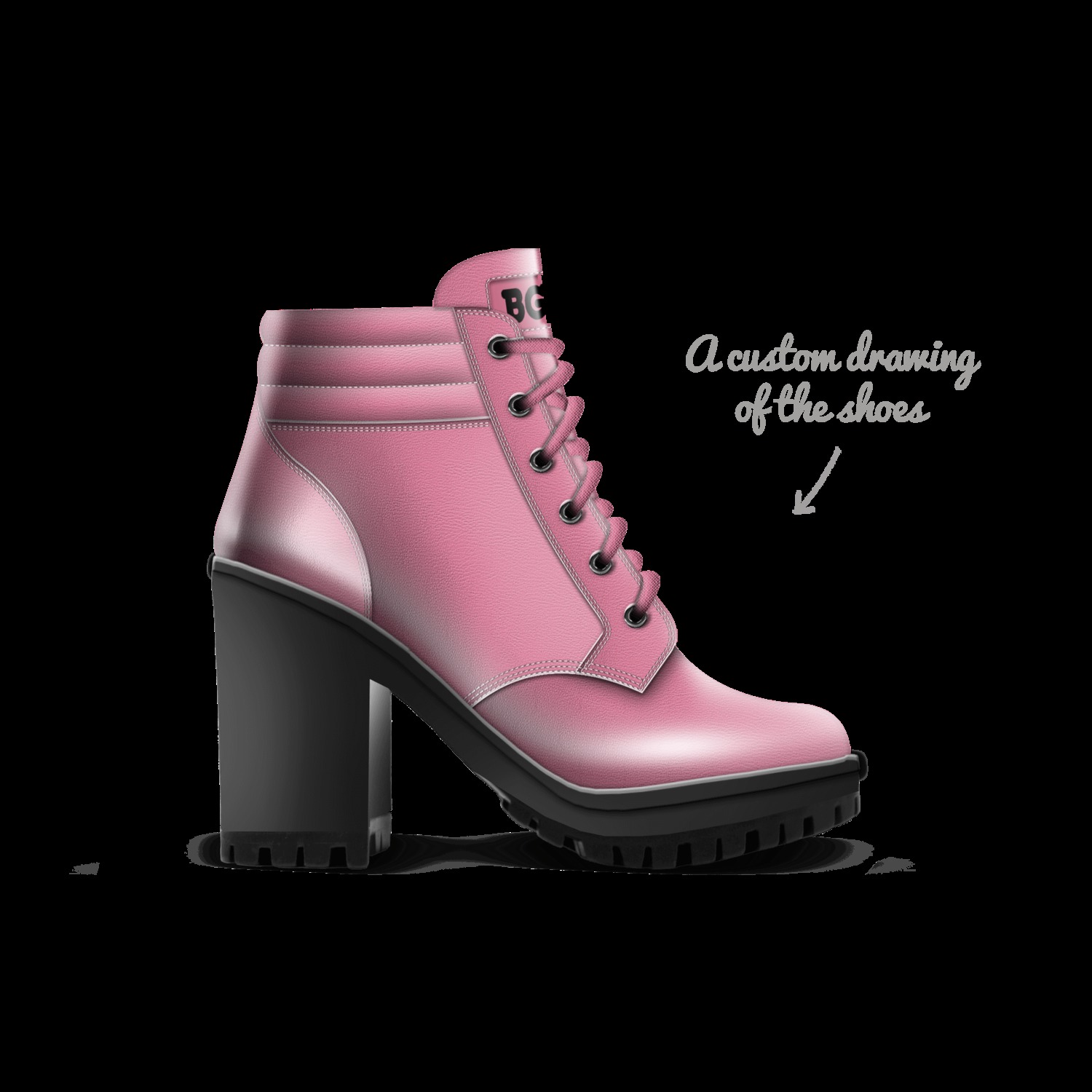 Baby pink combat boots hotsell