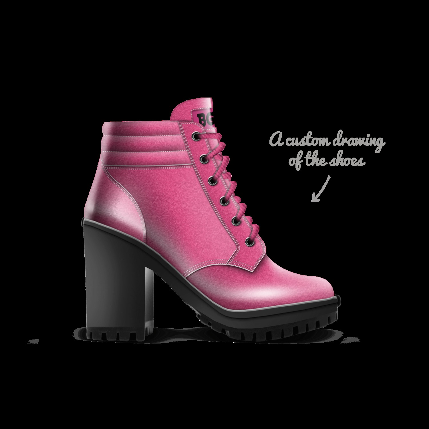 Deep Pink A Custom Shoe concept by Baby girl Elite