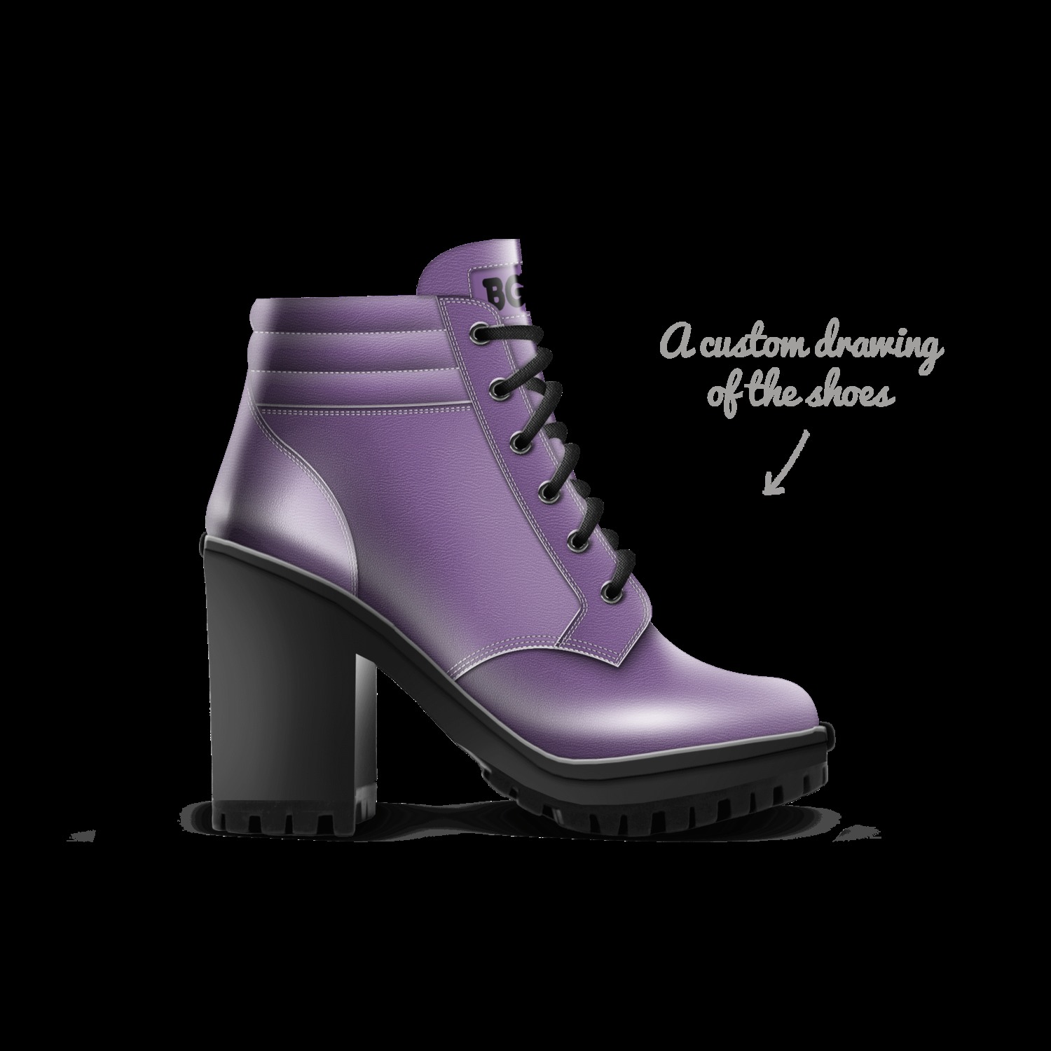 purple boot heels