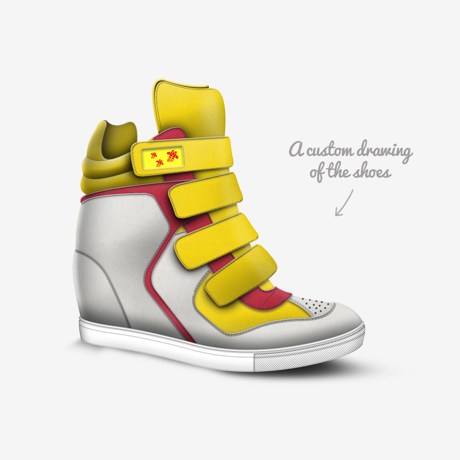 Giallo Spaziale custom made in Italy shoes by Aliveshoes Oana | Sketch view