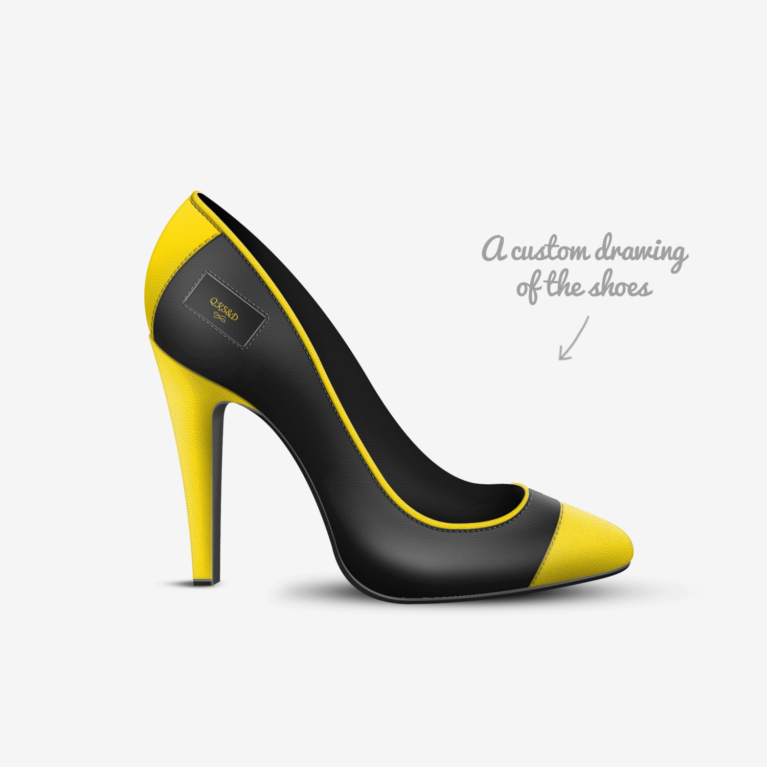 QKS&D  custom made in Italy shoes by Khalilah Roberson | Sketch view
