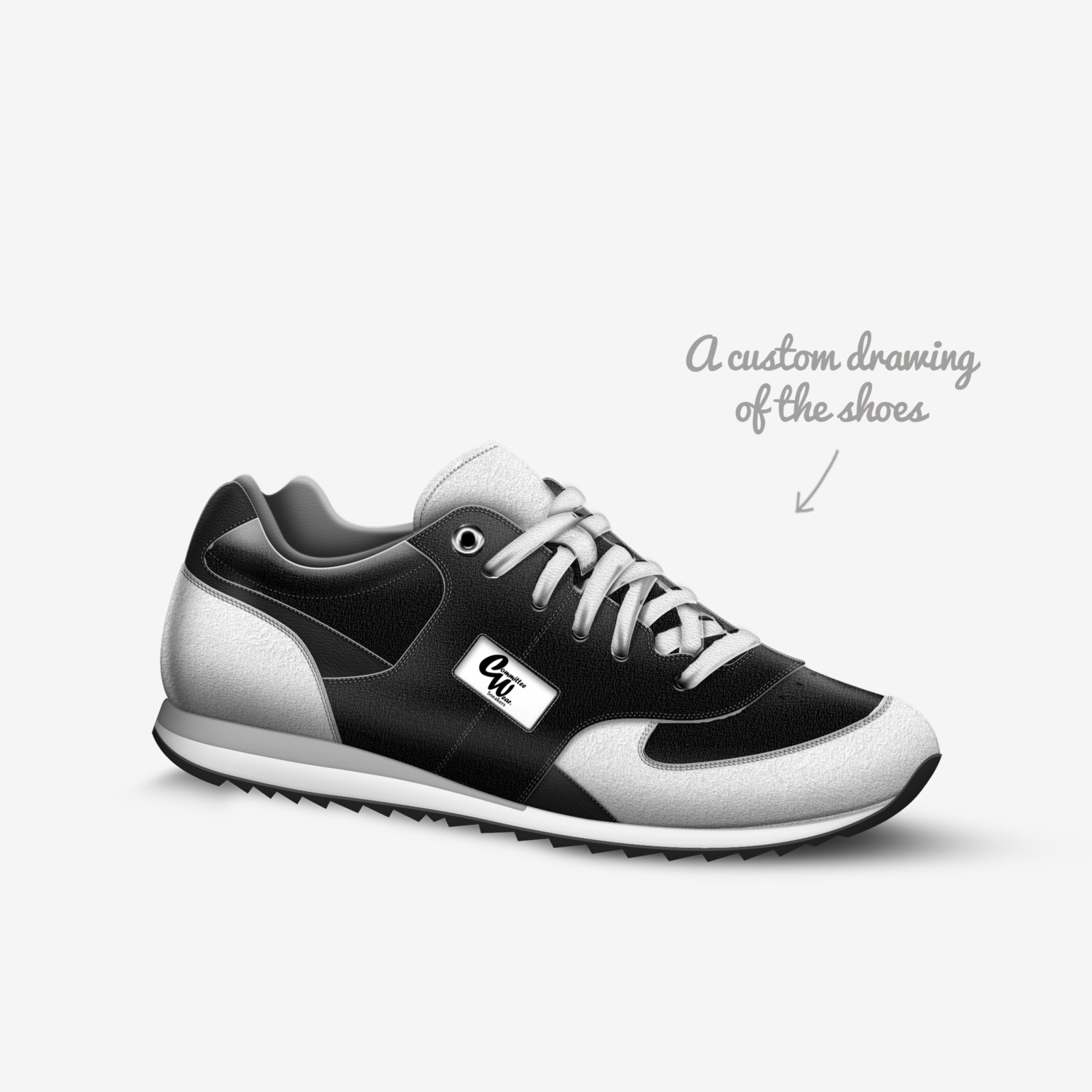 CW Escape custom made in Italy shoes by Terrence Ford | Sketch view