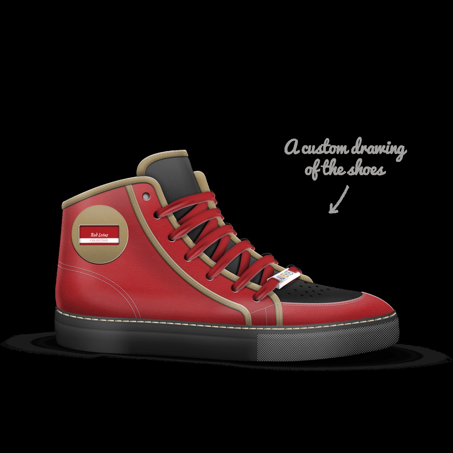 Red Lotus A Custom Shoe concept by Brandon Holloway