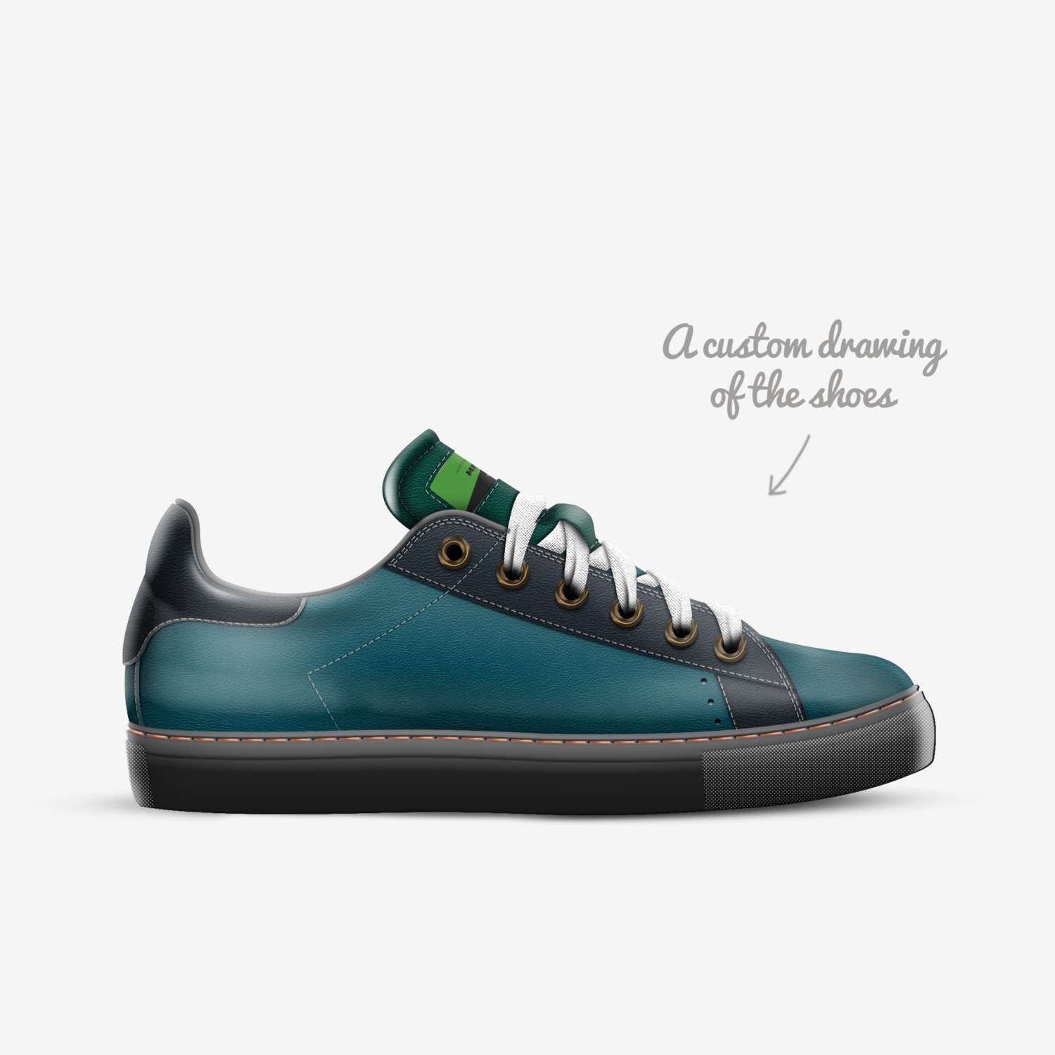 MMK custom made in Italy shoes by Brandon Curtis | Sketch view