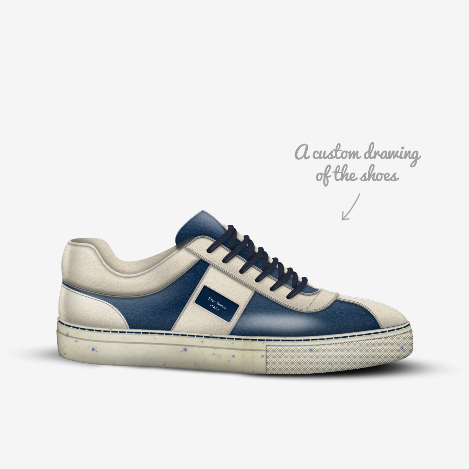 Five Boros custom made in Italy shoes by Cedric Streeter | Sketch view