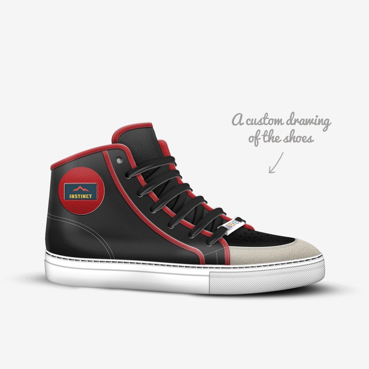 Instinct SneakerCo custom made in Italy shoes by Taulib Frazier | Sketch view