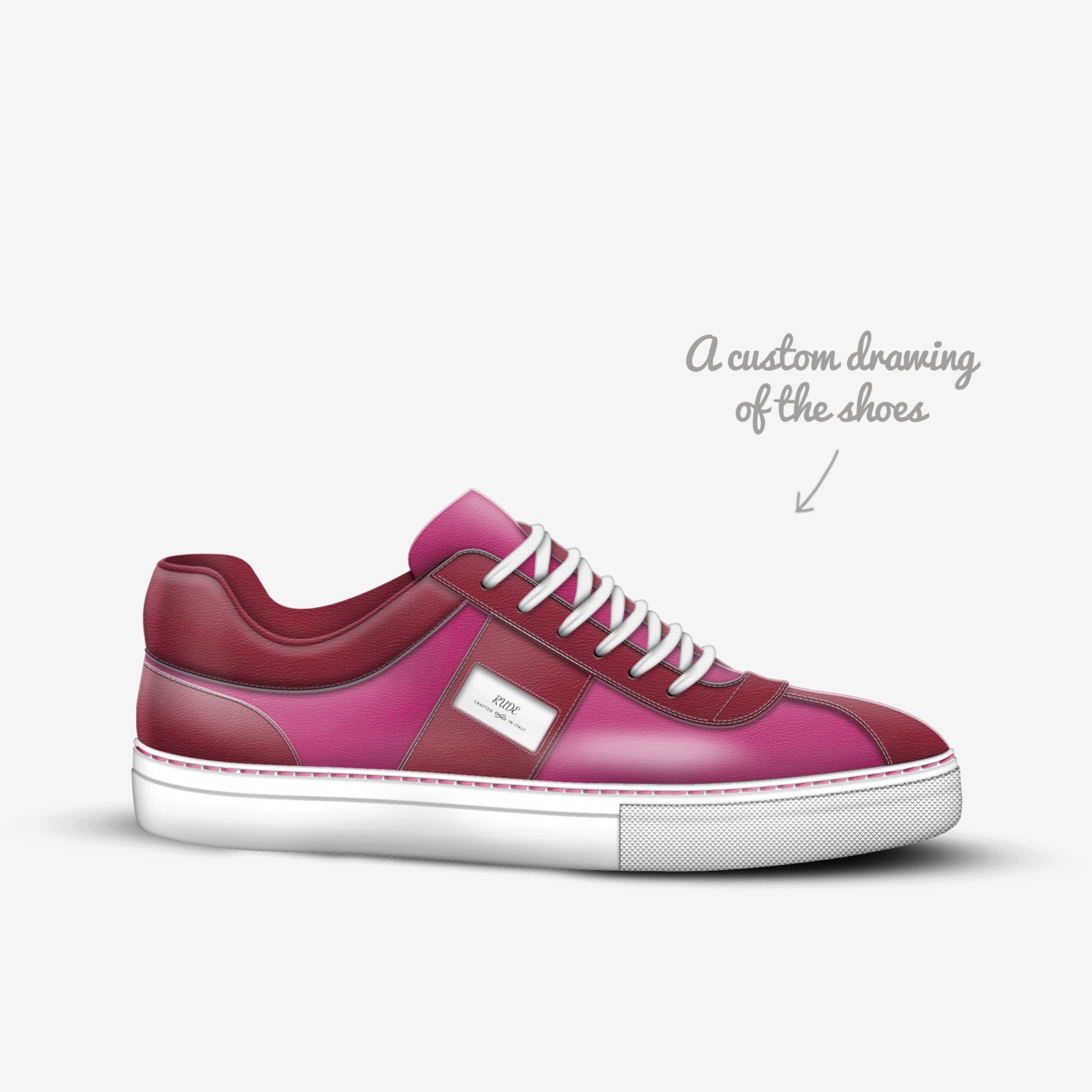 RUDE custom made in Italy shoes by Jacob Mothershed | Sketch view