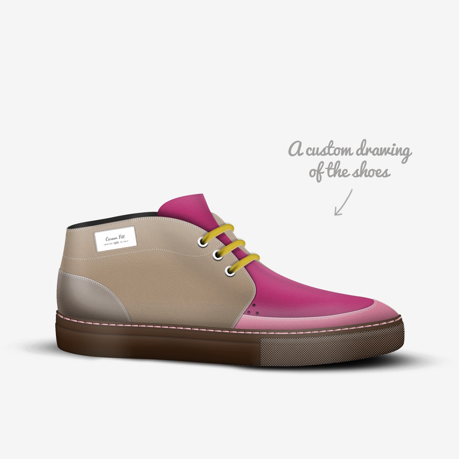 Carson Fitt custom made in Italy shoes by Ingra Tillmon | Sketch view