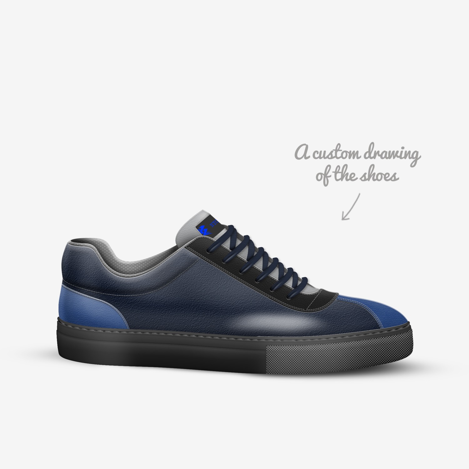 nyc casual custom made in Italy shoes by Johnanthony vanwallendael | Sketch view