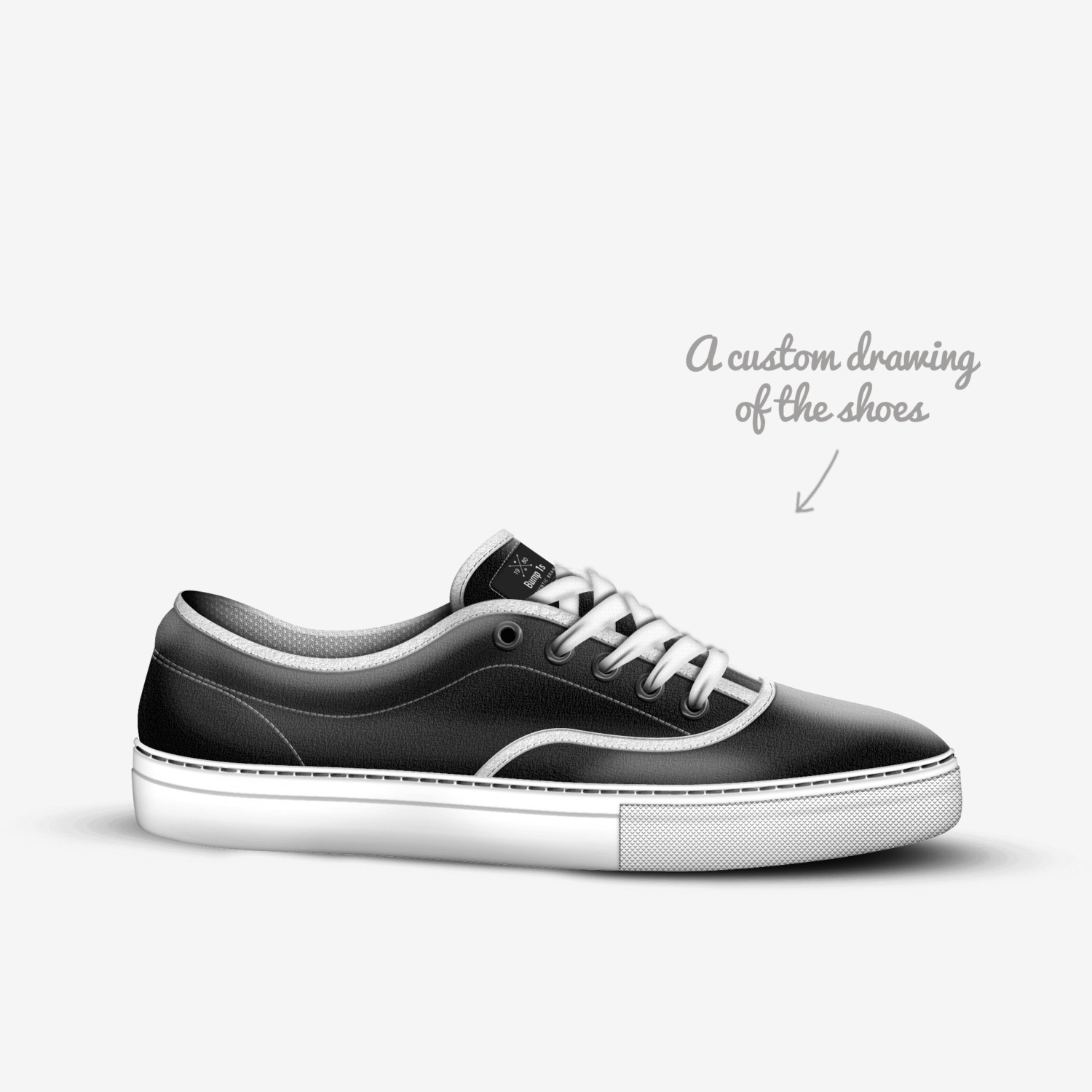Bump 1s custom made in Italy shoes by Arik Bumpas | Sketch view