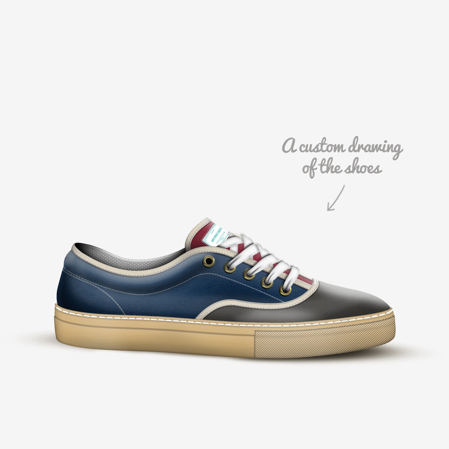 AUFD Space Cadets  custom made in Italy shoes by Daniel Zagal | Sketch view
