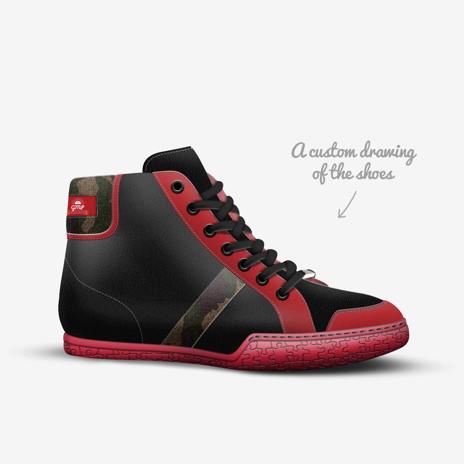 GMP custom made in Italy shoes by Aron Mills | Sketch view