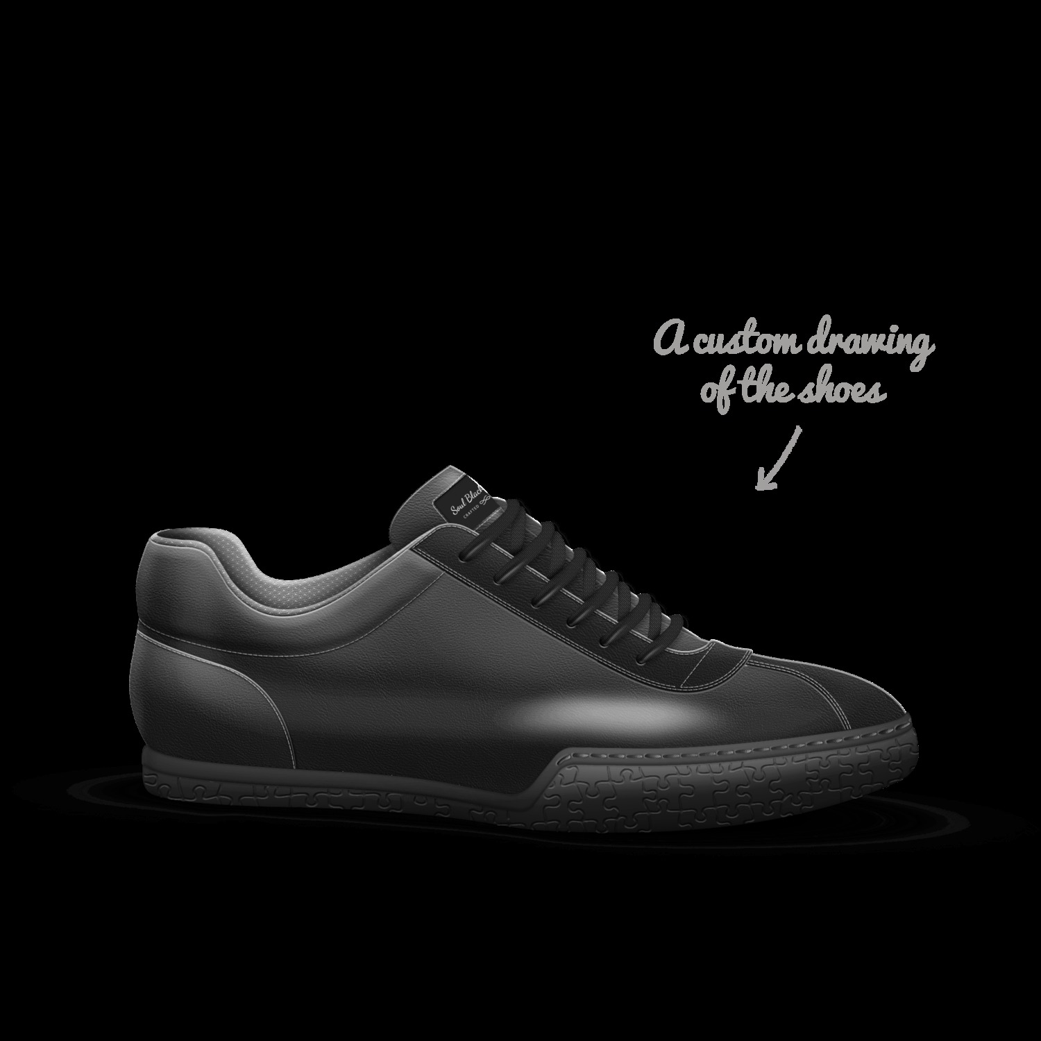 Black outlet label shoes