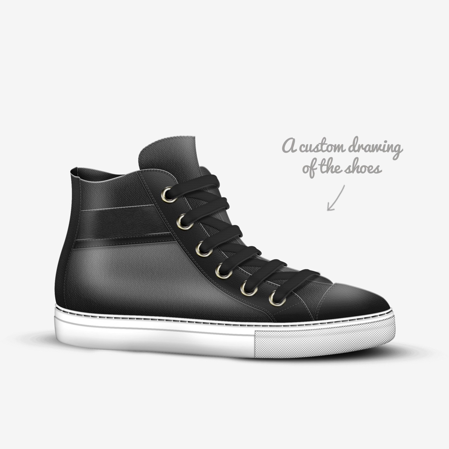 HELA custom made in Italy shoes by Tyr Design | Sketch view