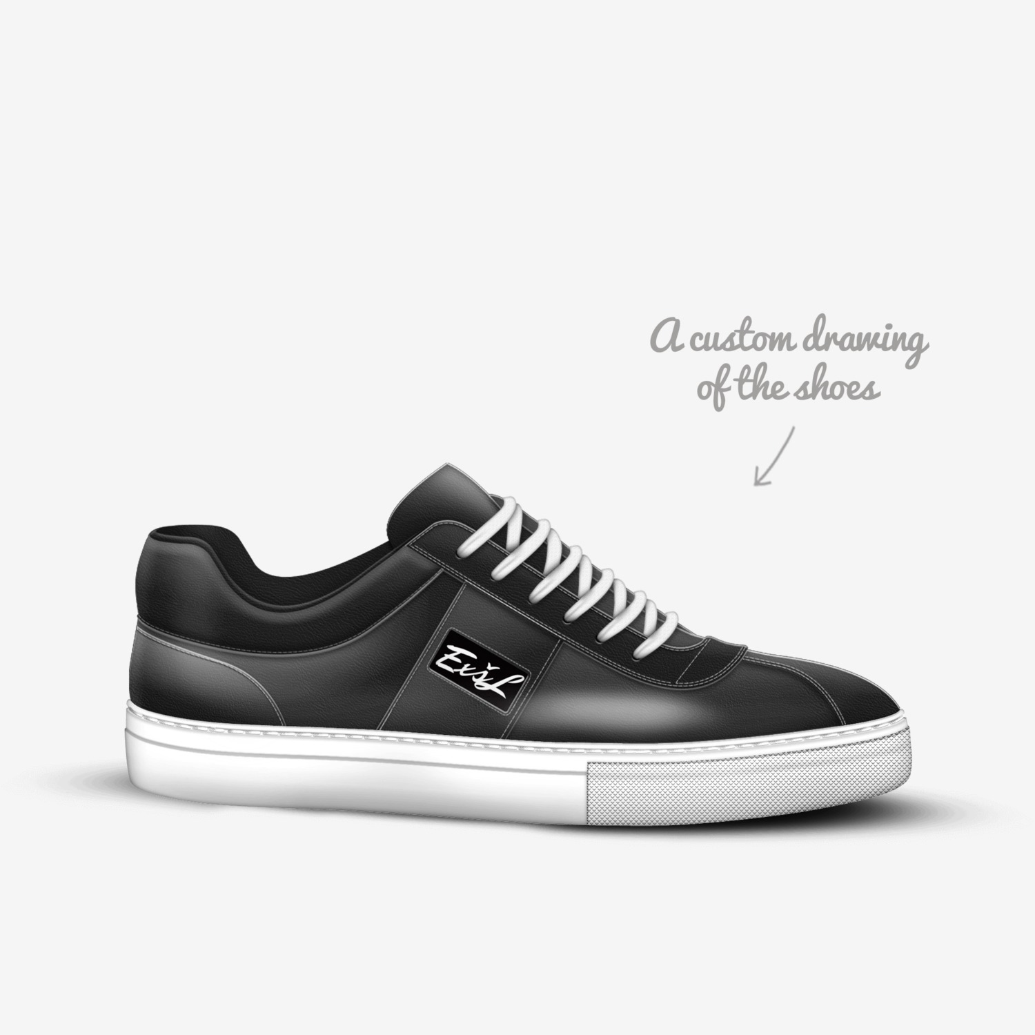 ExšL custom made in Italy shoes by Exšl Footwear | Sketch view