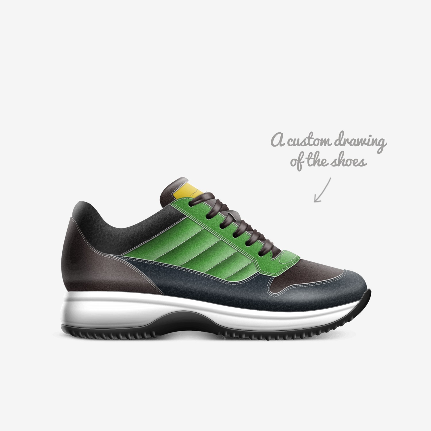 $lattt custom made in Italy shoes by Tyree Montgomery | Sketch view