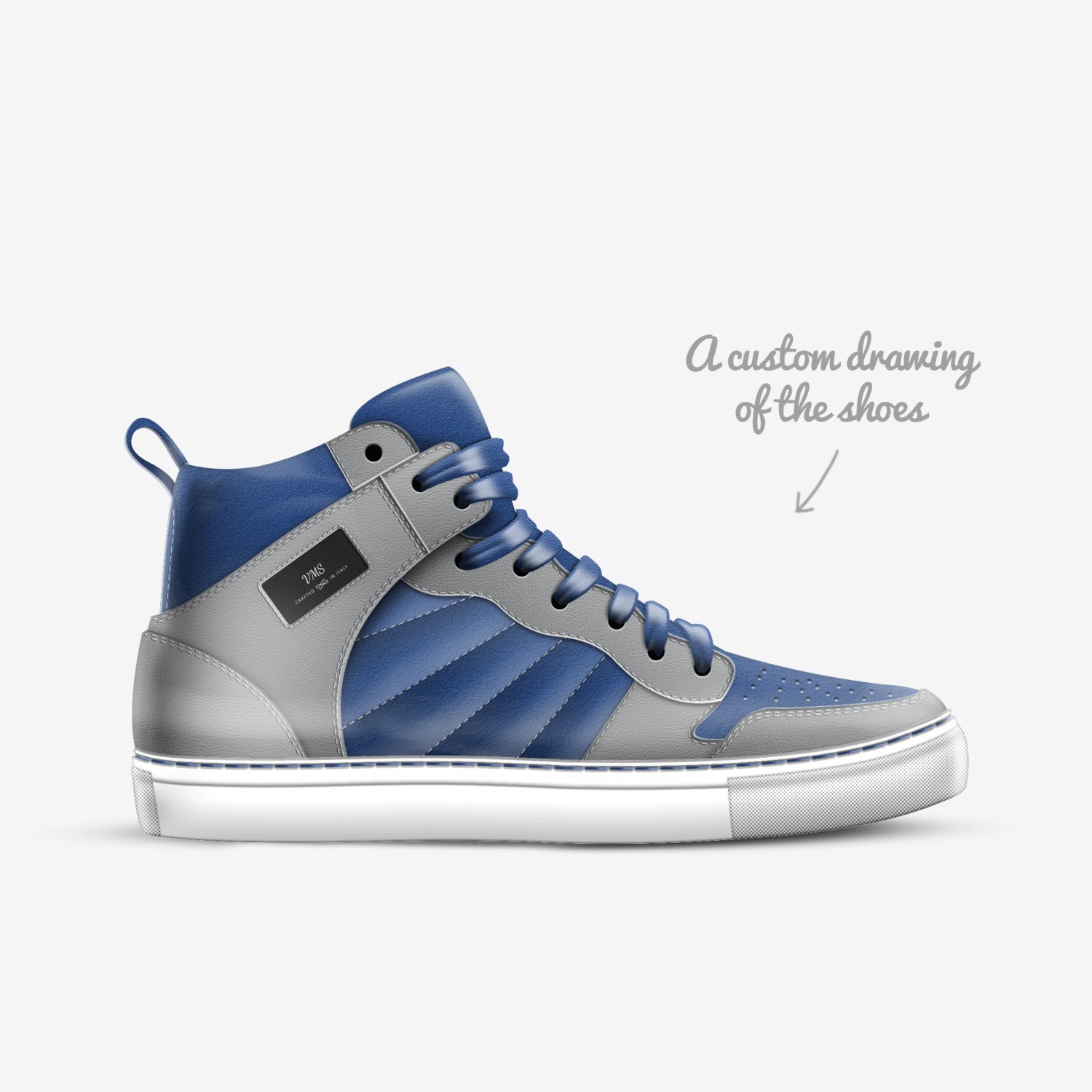 VMS custom made in Italy shoes by Victor Soto | Sketch view