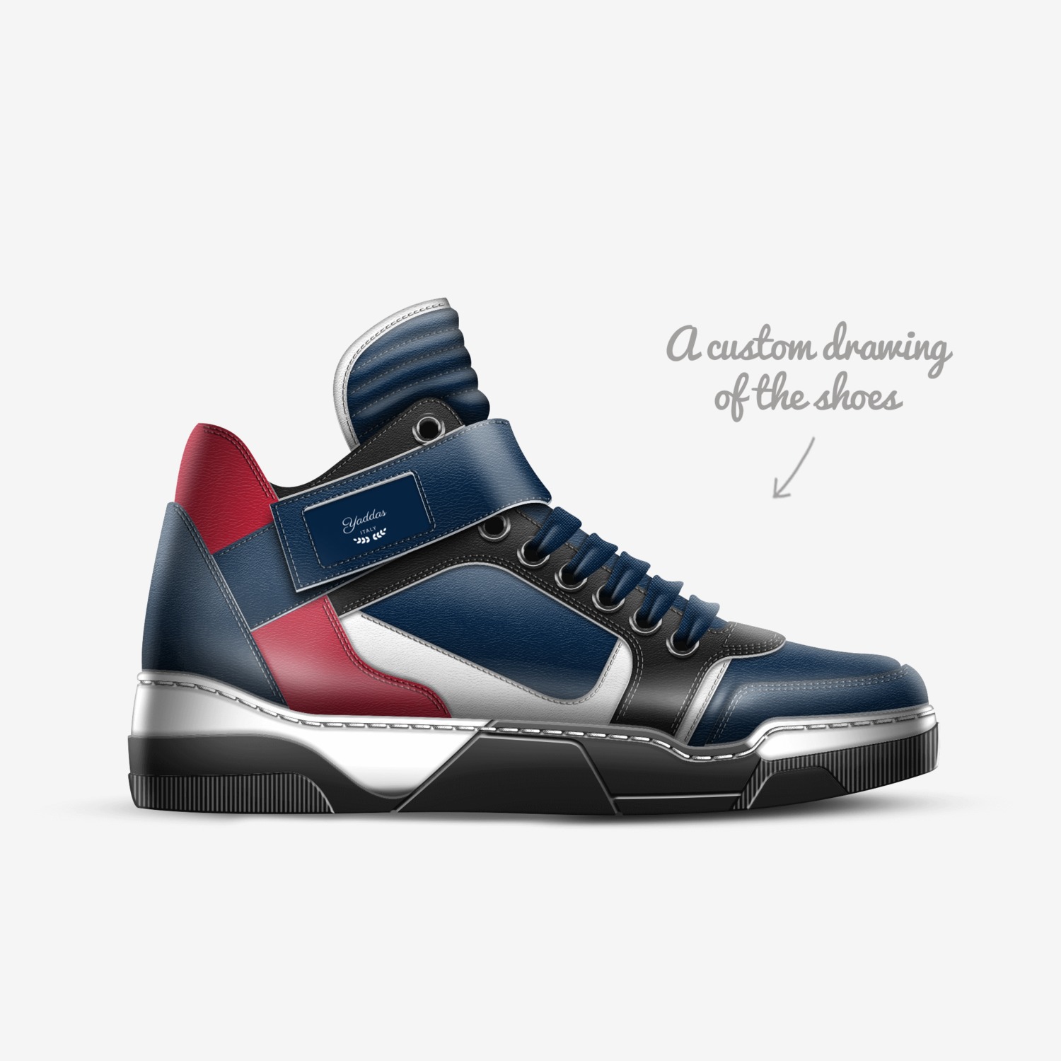 Yaddas custom made in Italy shoes by Kenya Howard | Sketch view