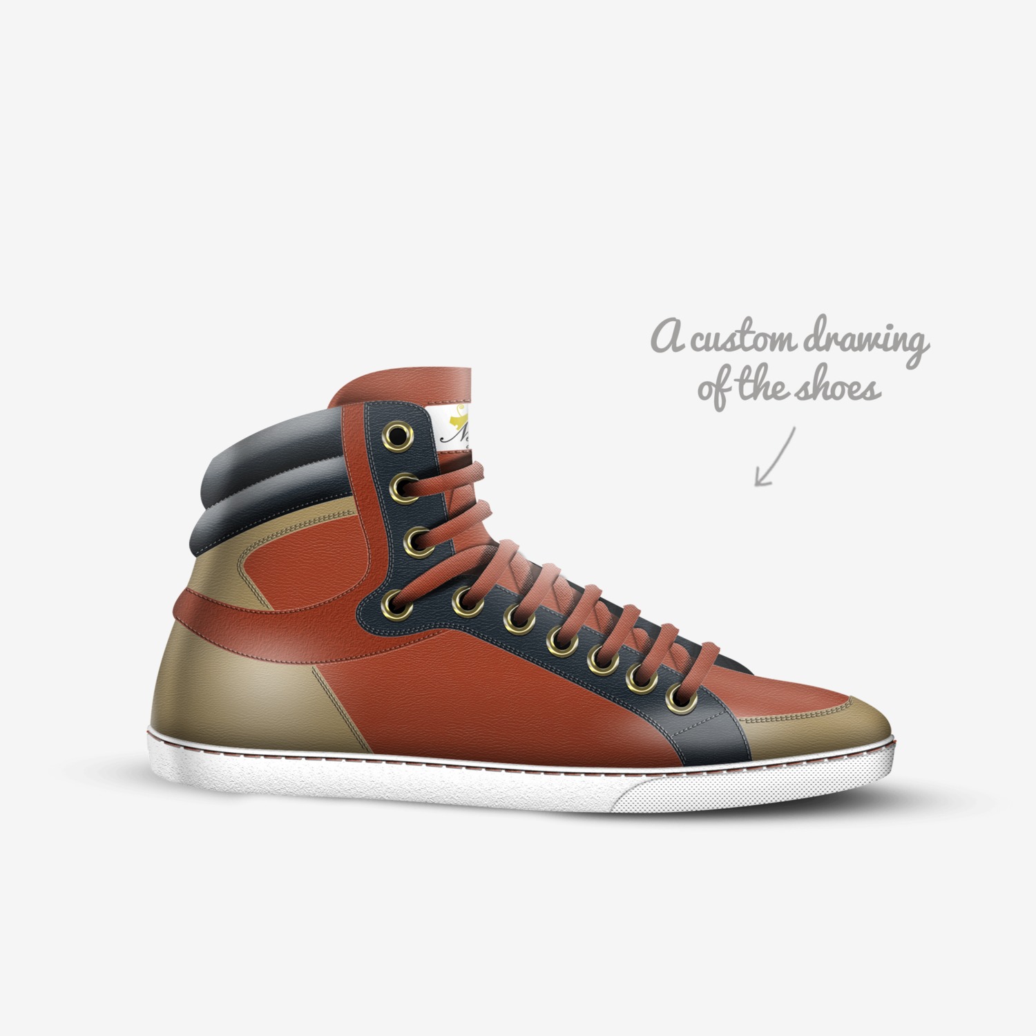 Negash Khnum custom made in Italy shoes by Rocklin Negash | Sketch view