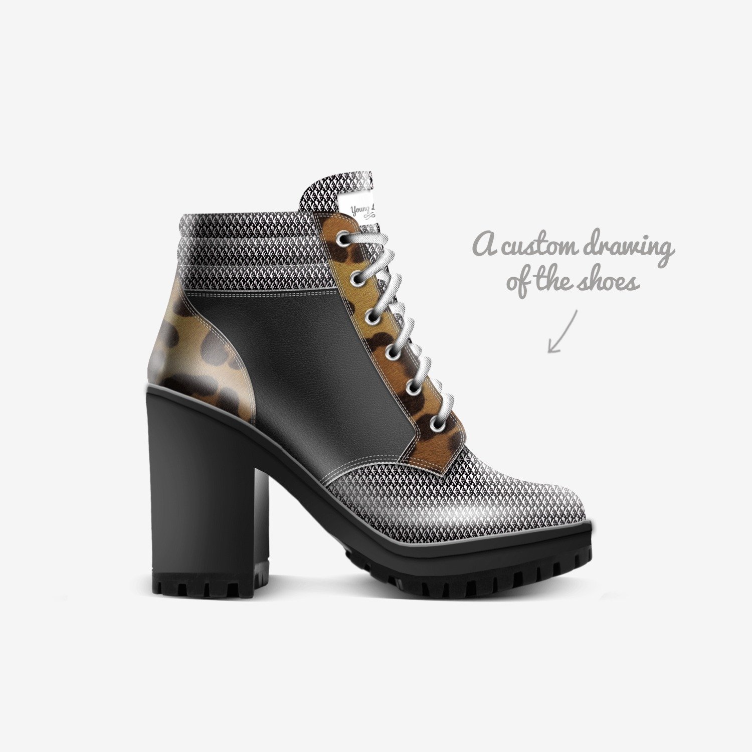 Young Lady custom made in Italy shoes by Eric Eq Young | Sketch view