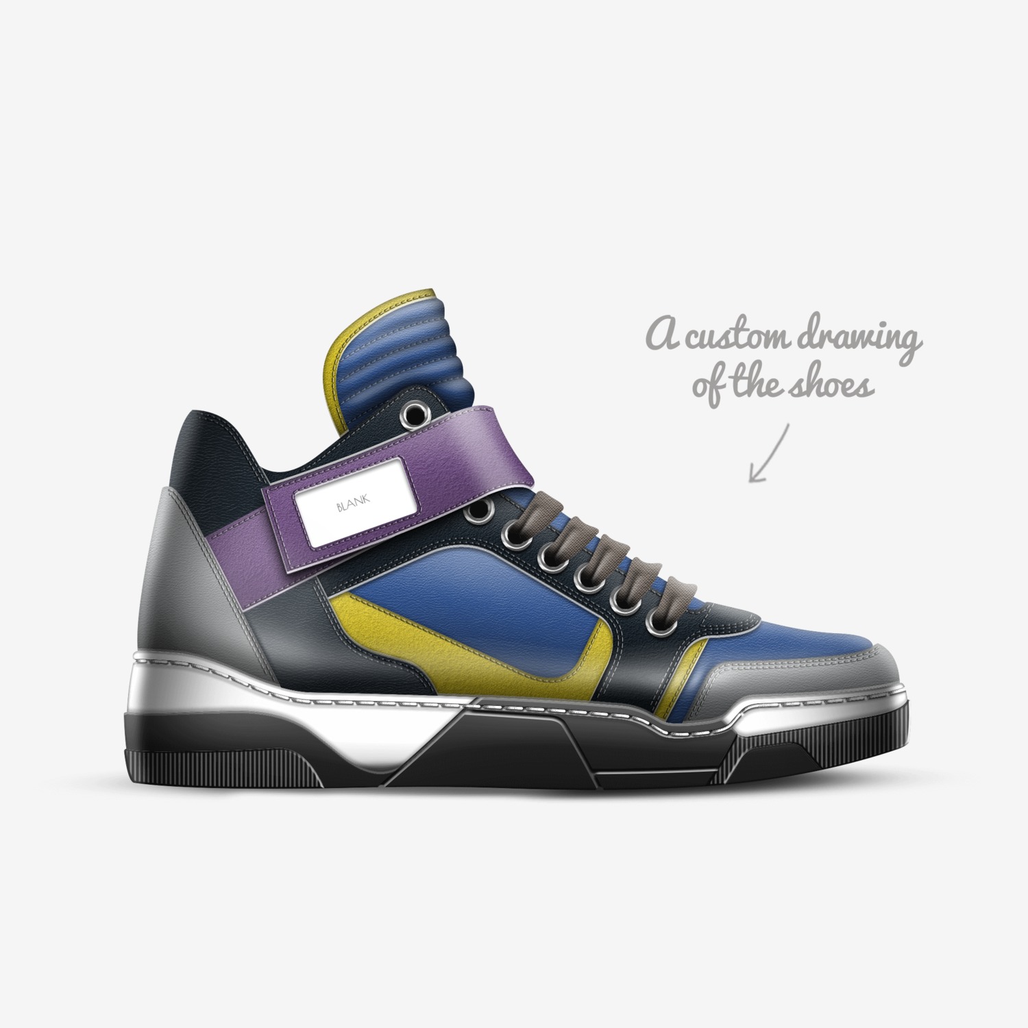 BLANK custom made in Italy shoes by Daniel James | Sketch view