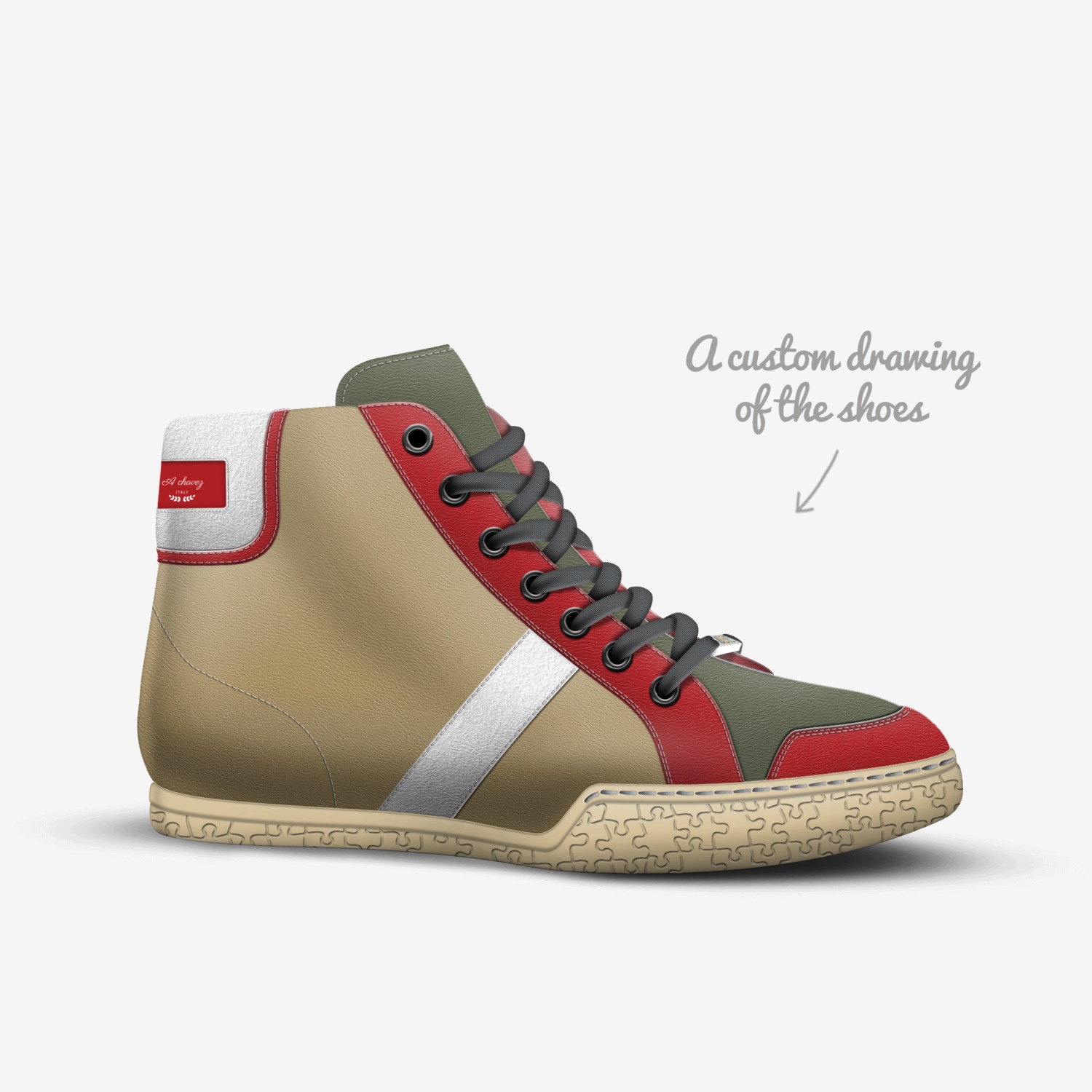 A chavez custom made in Italy shoes by Anrieko Brown | Sketch view