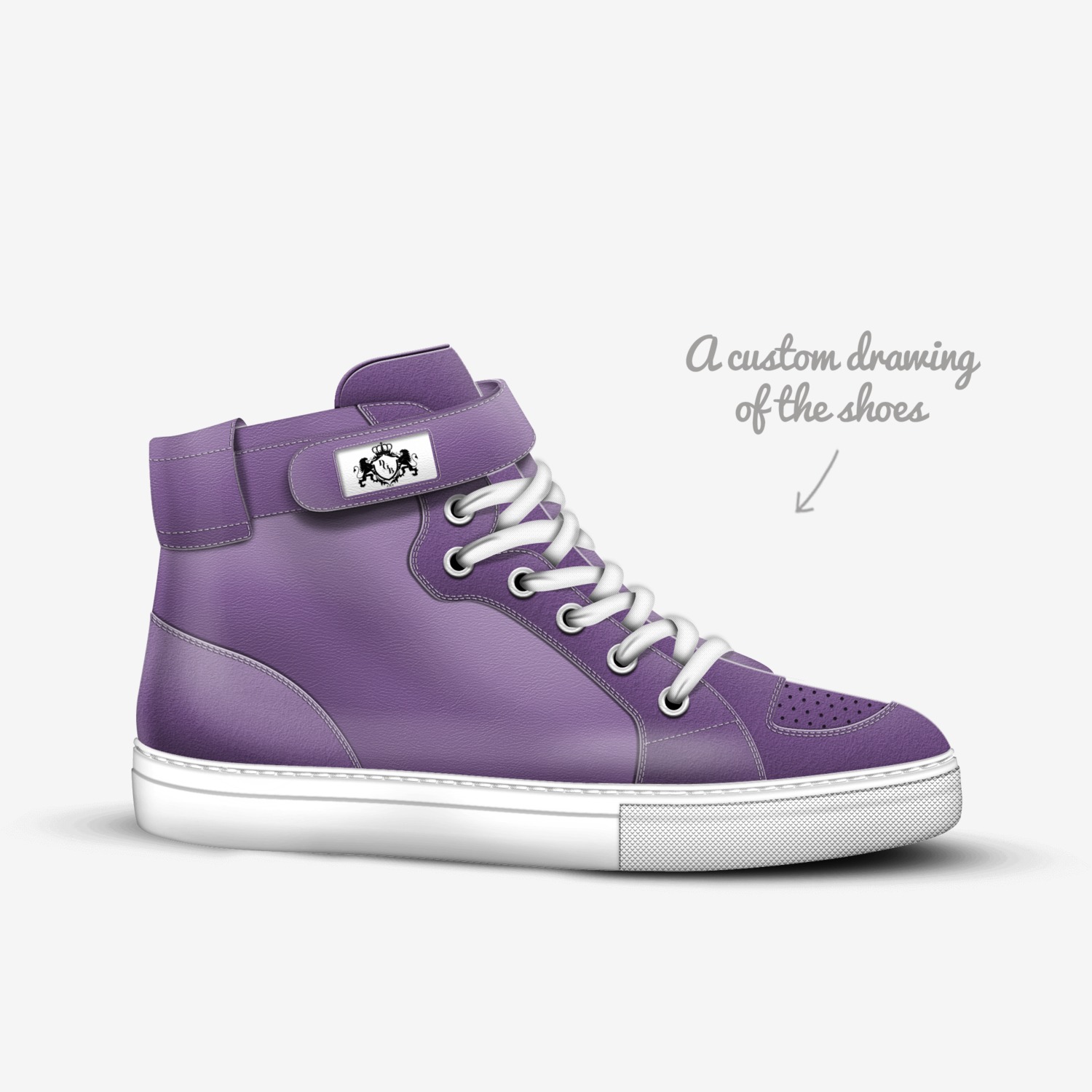 Grape Juice custom made in Italy shoes by Daisy Guyton | Sketch view