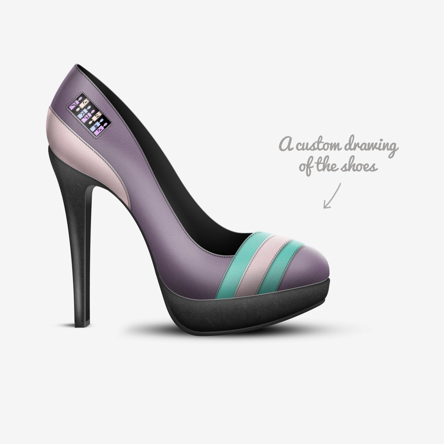 Perfume custom made in Italy shoes by Aomoji Kei | Sketch view