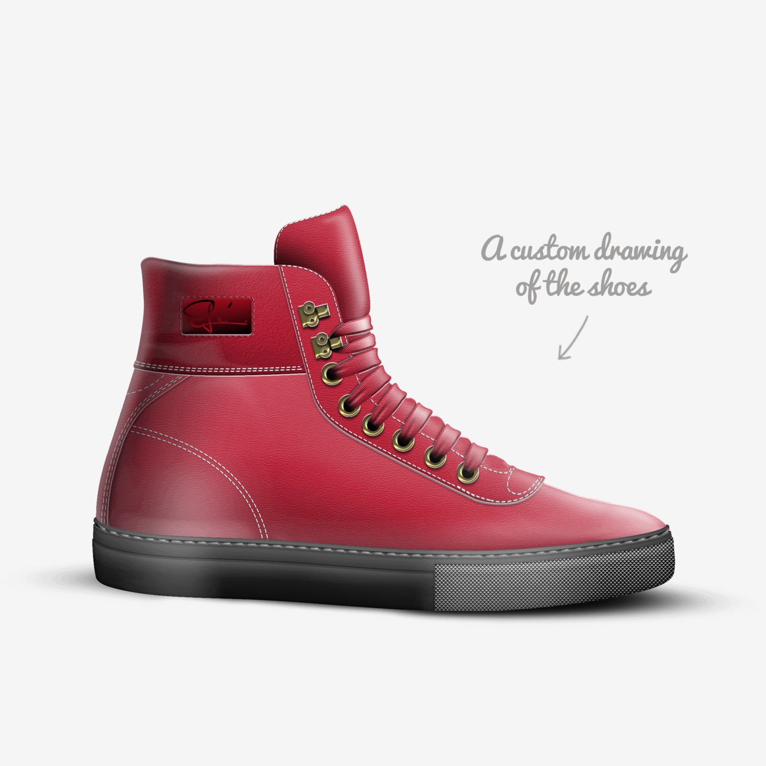 ELe' Redd Rumm custom made in Italy shoes by Antonio James | Sketch view