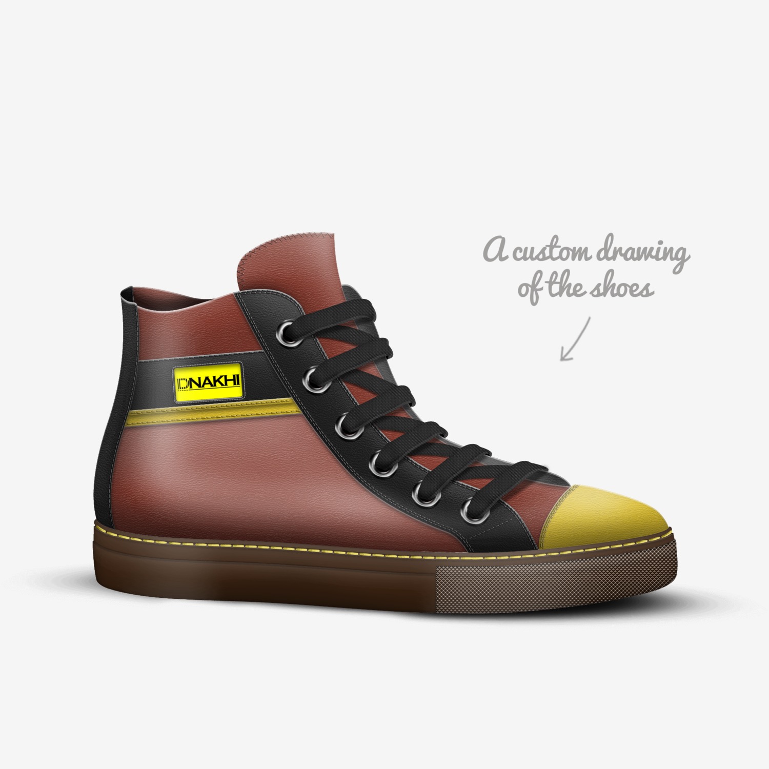 B. HORNET custom made in Italy shoes by Dnahki | Sketch view