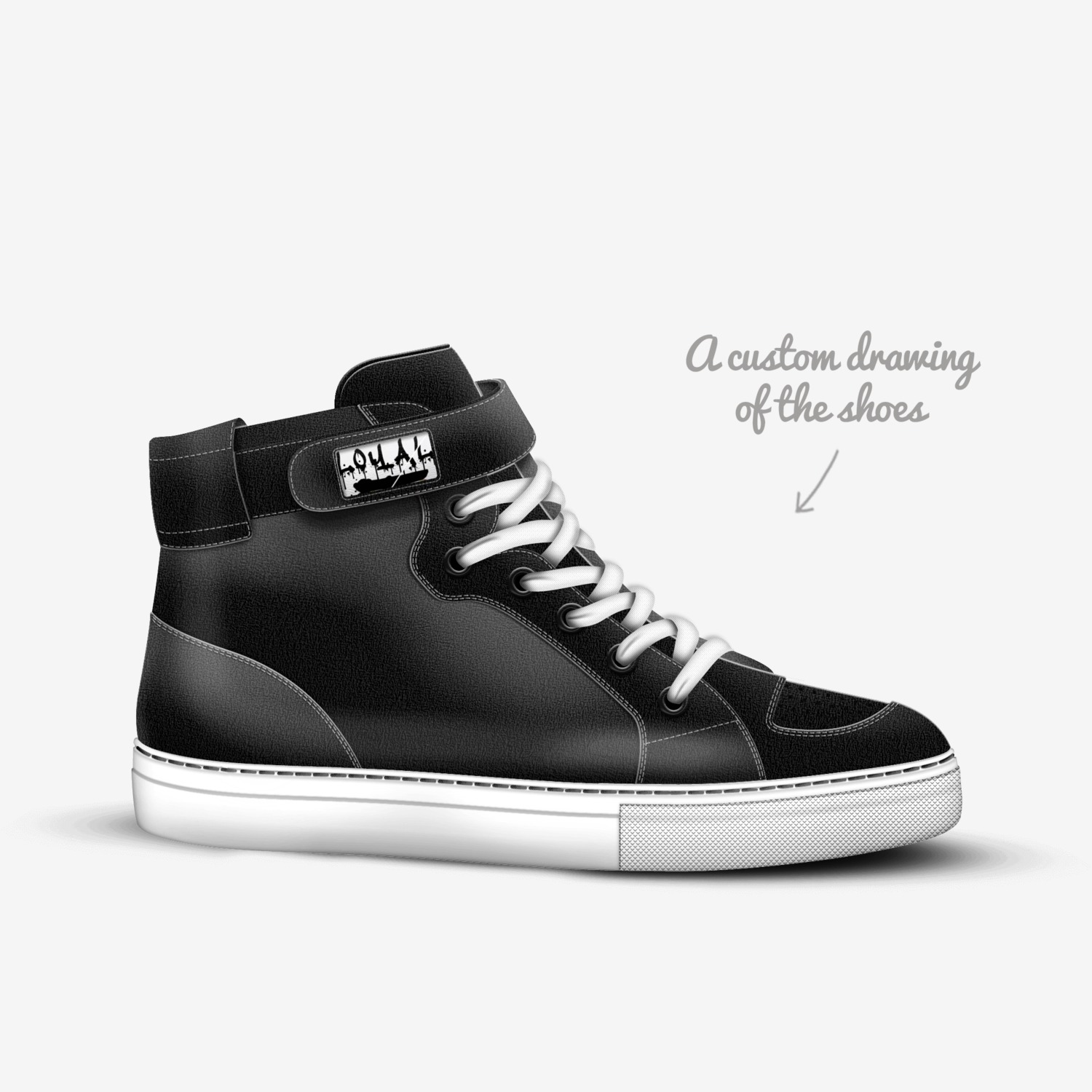 Loyal T custom made in Italy shoes by Marqueas Buchanan | Sketch view