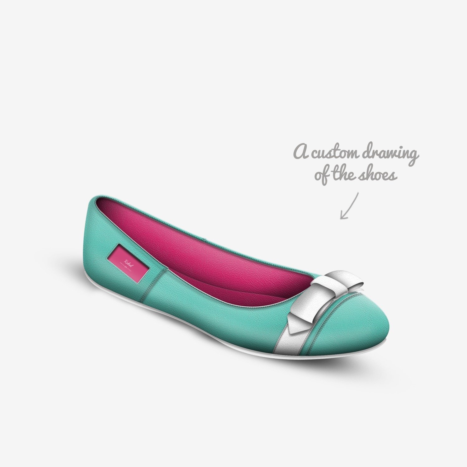 Kekel custom made in Italy shoes by Kerry Ann Lambie | Sketch view