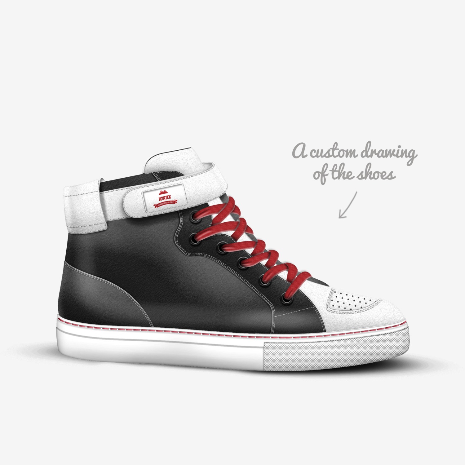 Vortex custom made in Italy shoes by James Clyburn Iii | Sketch view