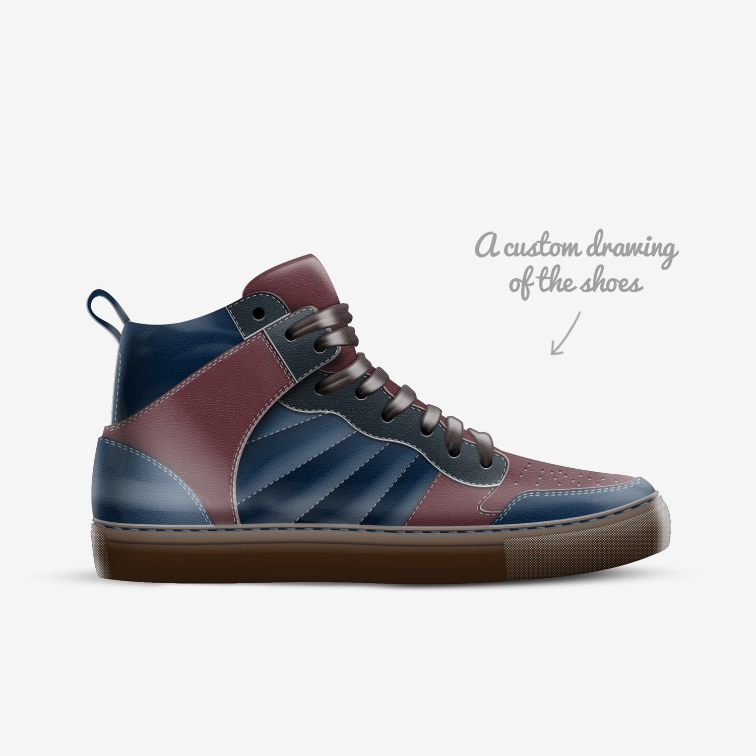 J. Barker custom made in Italy shoes by Justice Barker | Sketch view