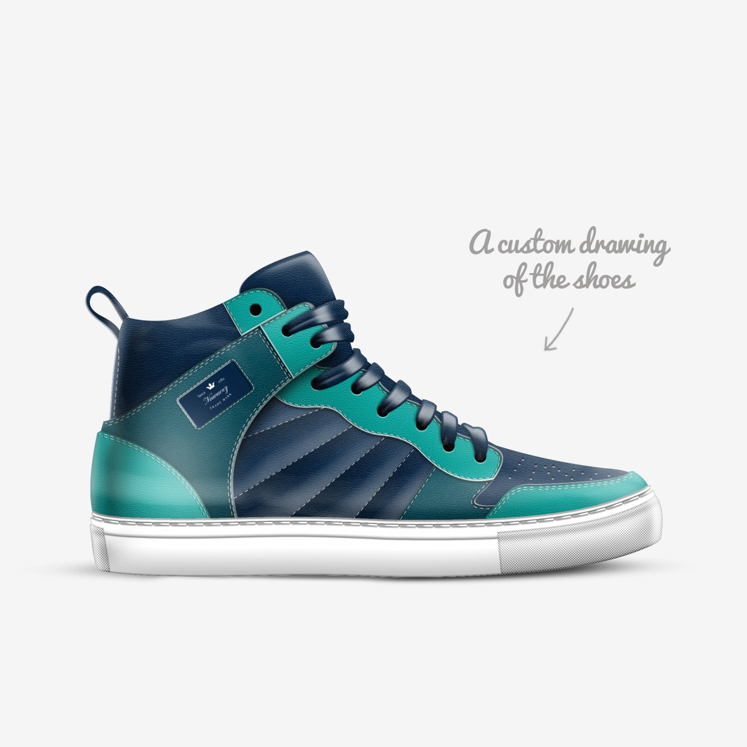 Nuwavez custom made in Italy shoes by George Elliott | Sketch view
