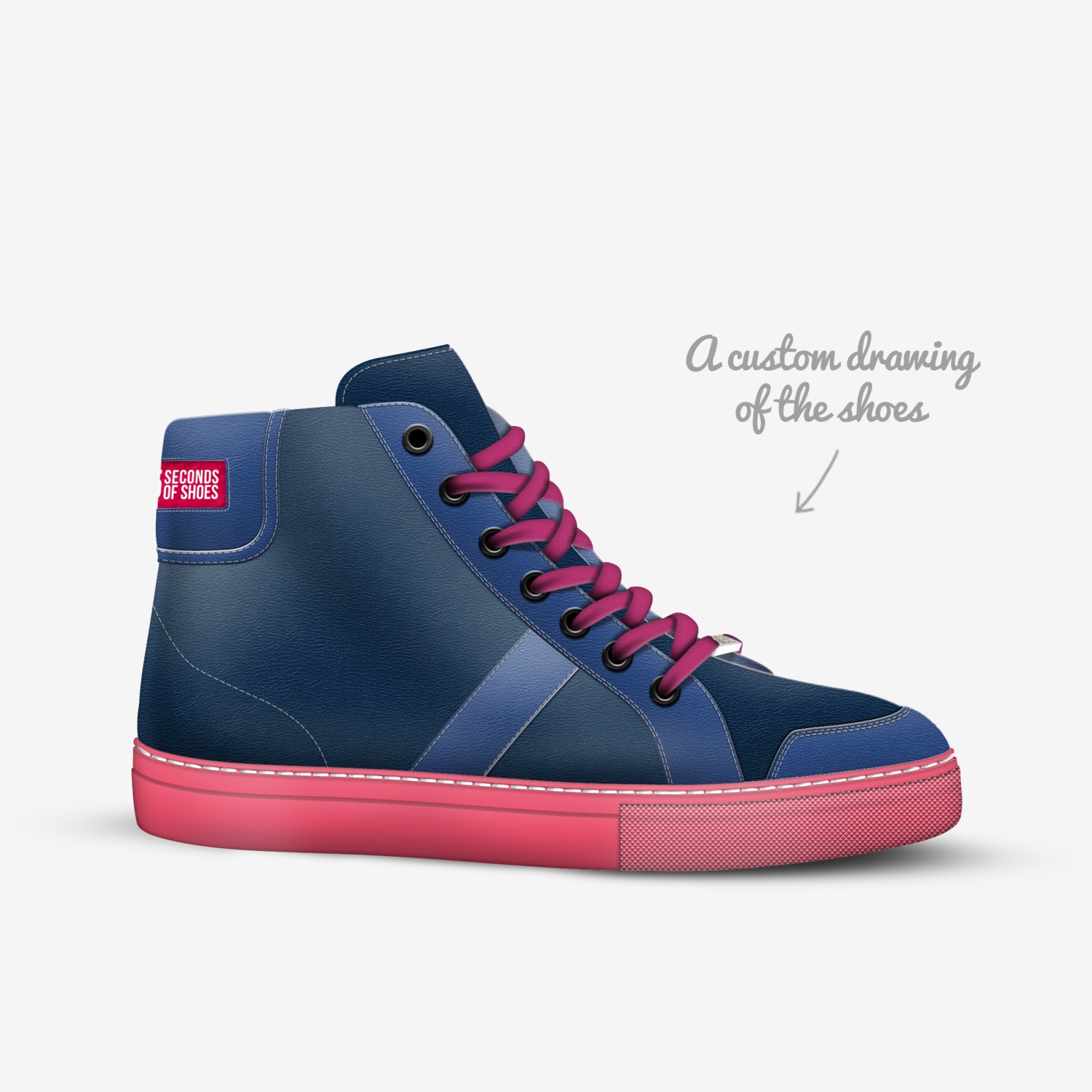 5 SECONDS OF SHOES custom made in Italy shoes by Agency Aliveshoes | Sketch view