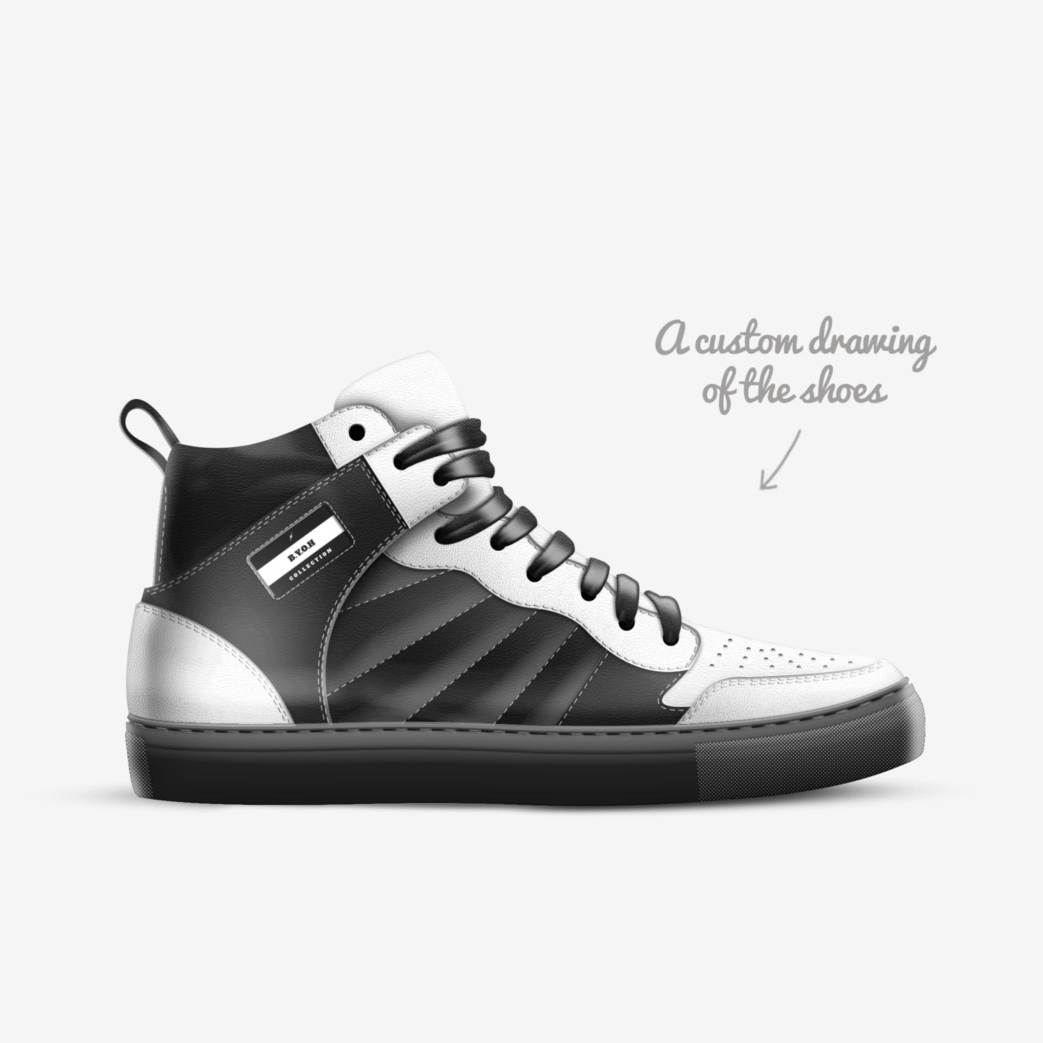 B.Y.O.H custom made in Italy shoes by Devon Lahue | Sketch view