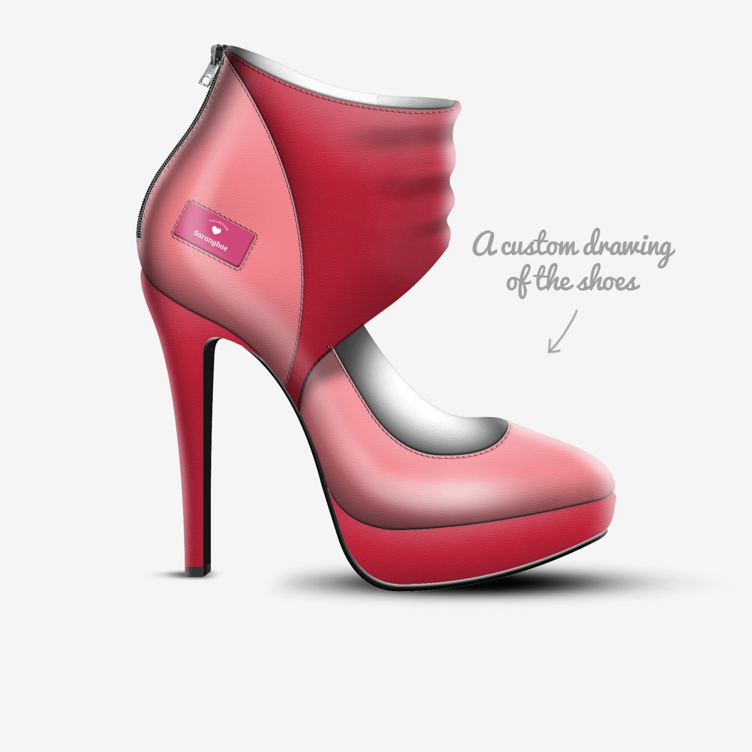 Saranghae custom made in Italy shoes by Aomoji Kei | Sketch view