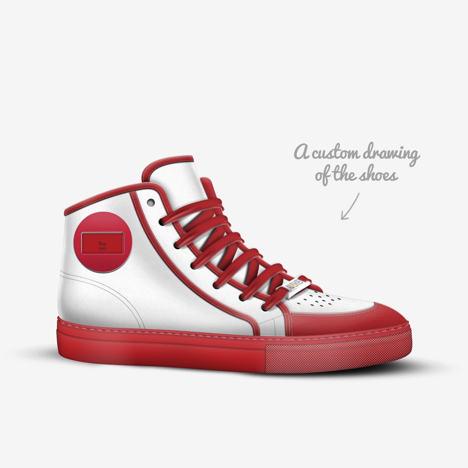 Dee custom made in Italy shoes by Darnica Crawford | Sketch view