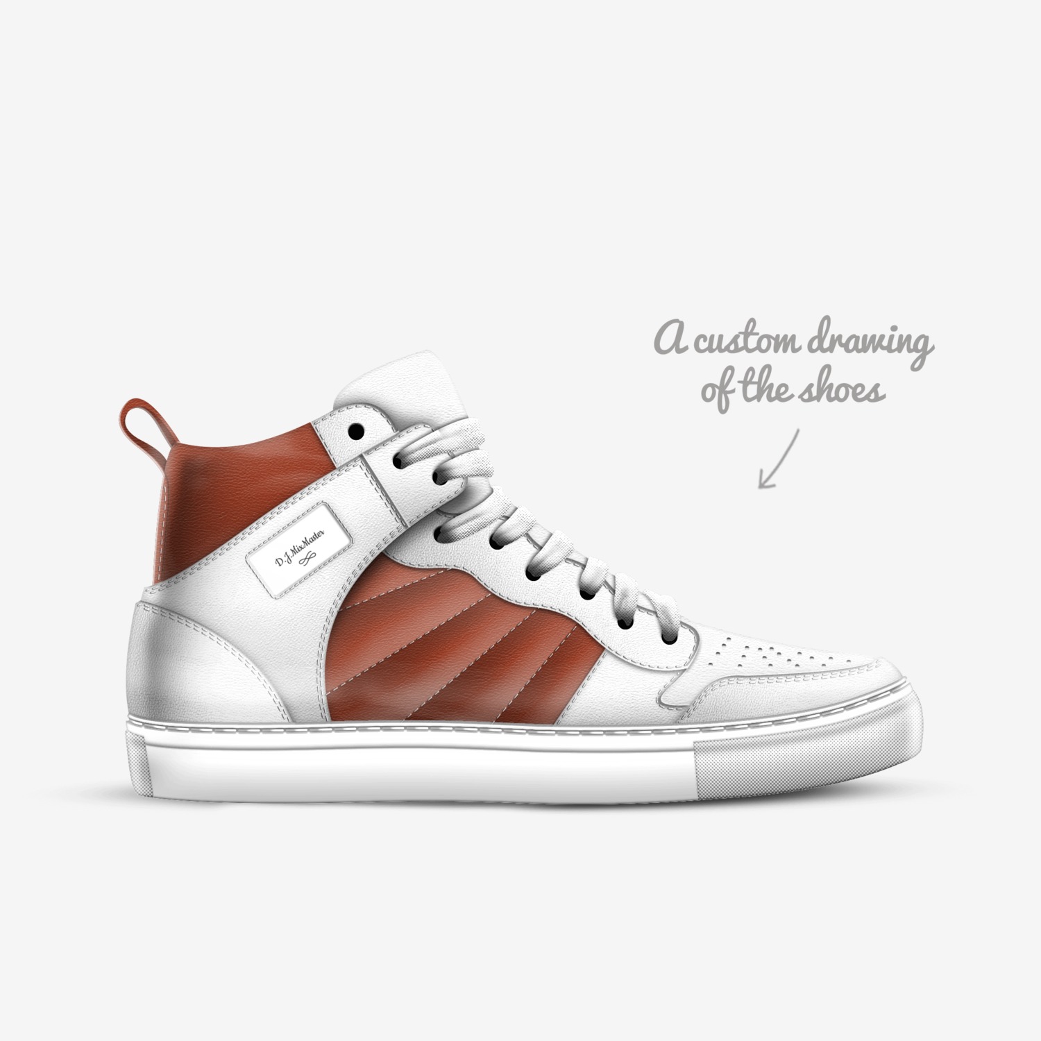 D.J.MixMaster custom made in Italy shoes by Kedrick Burke | Sketch view
