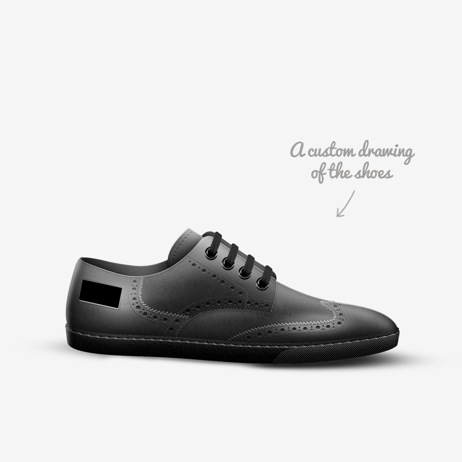 Valco-black-shoes custom made in Italy shoes by Valentin Yarmolatiy | Sketch view