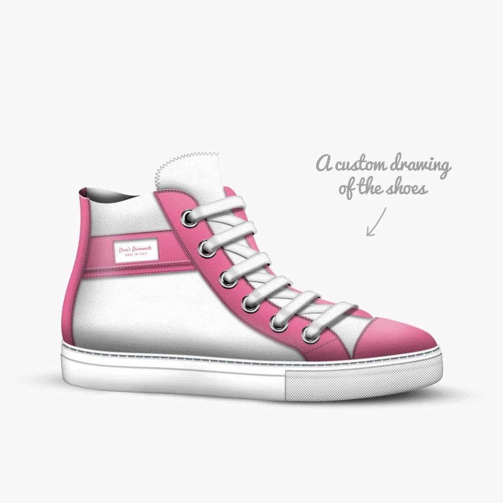 Diva's Diamonds limited edition shoe Diva's Diamonds artisan made in Italy shoes by Queen Diva