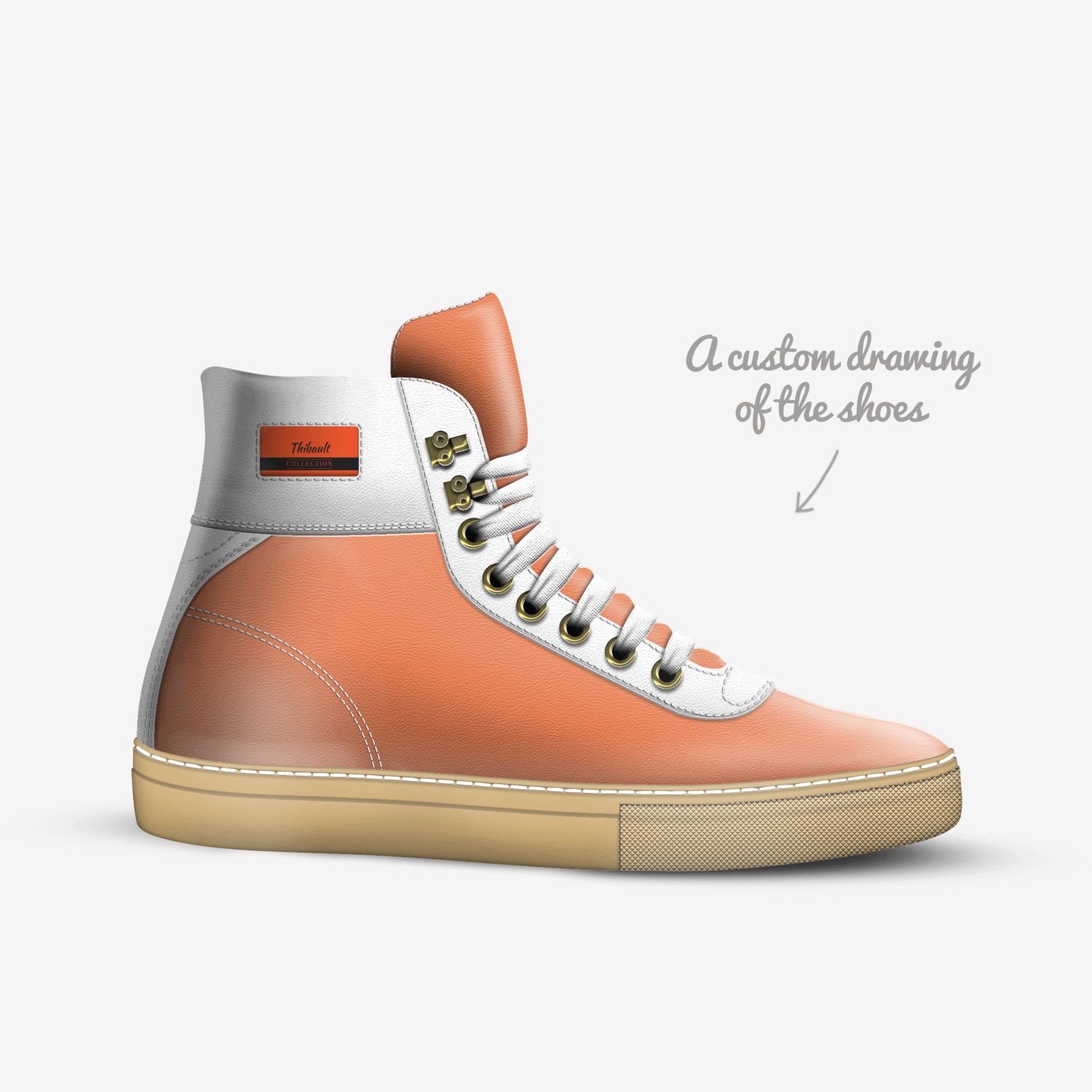 Thibault custom made in Italy shoes by Conard Watts | Sketch view