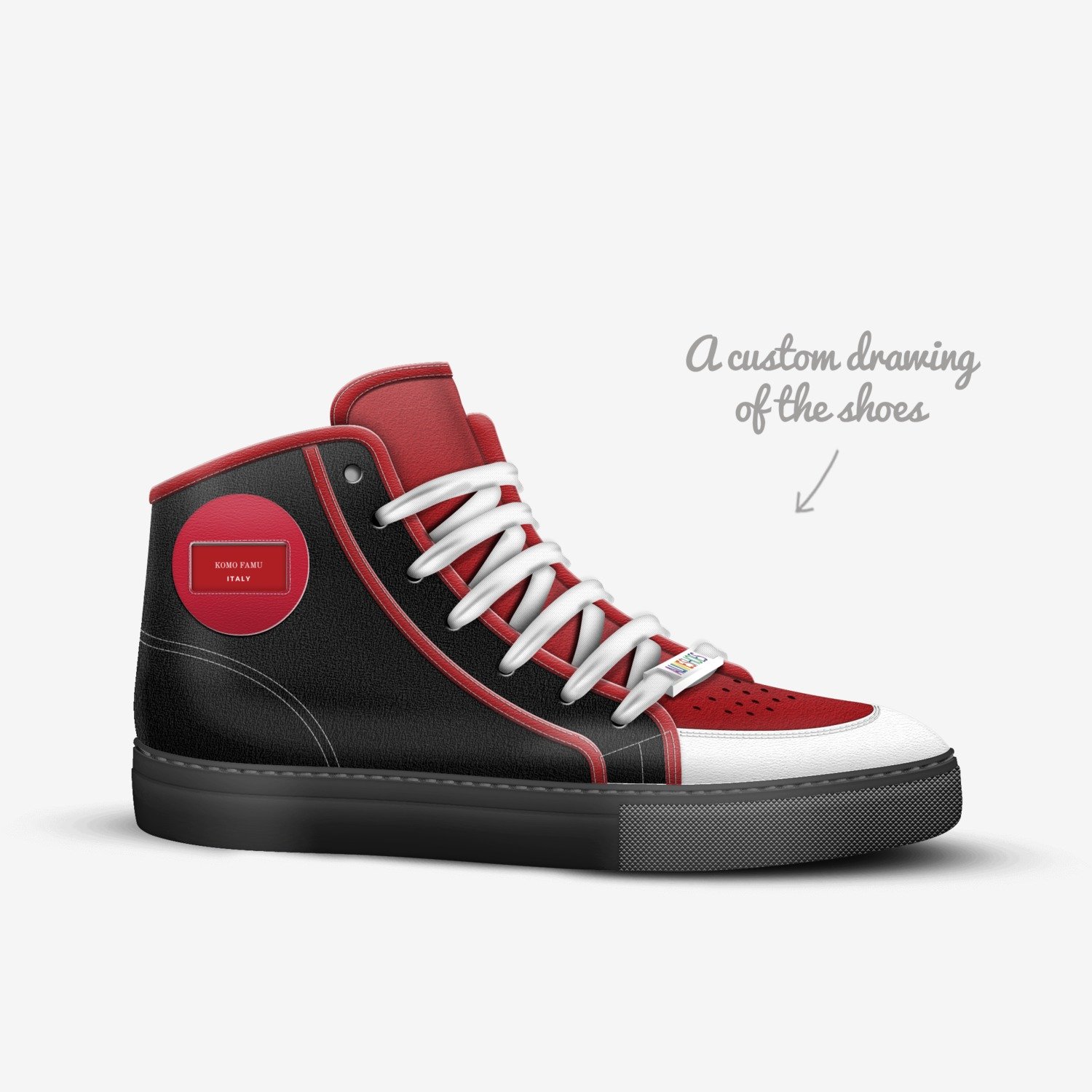 KOMO FAMU custom made in Italy shoes by Jude Winbush | Sketch view