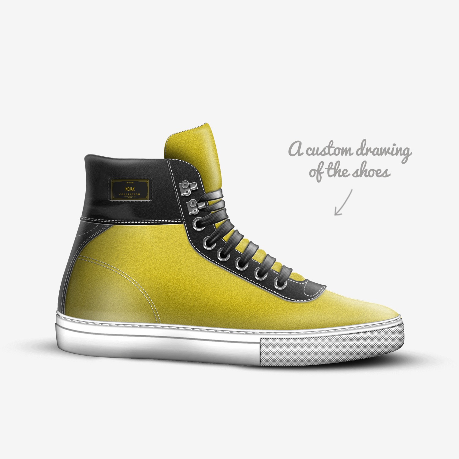 Kojak custom made in Italy shoes by Christopher Tanner | Sketch view