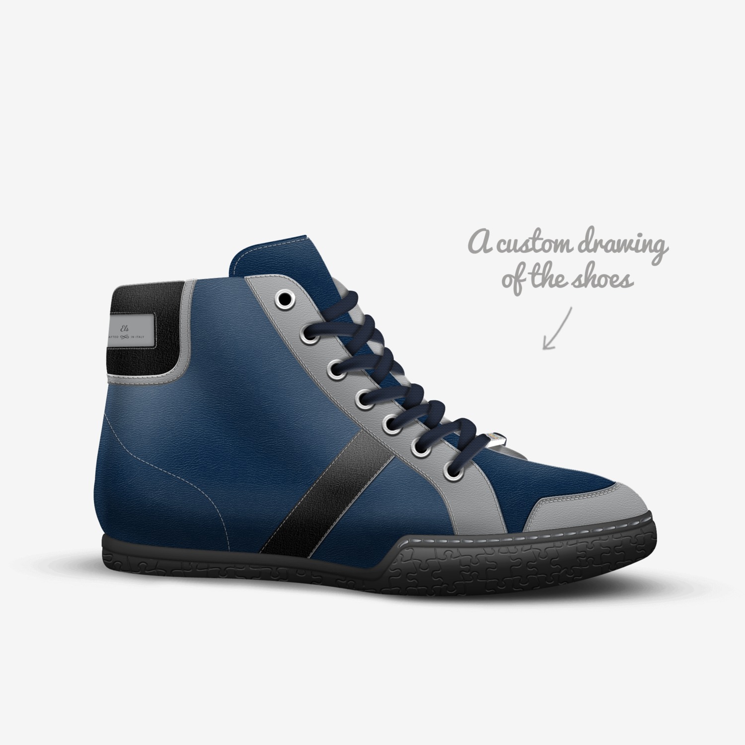 Els custom made in Italy shoes by Athalyah Lumpkin | Sketch view