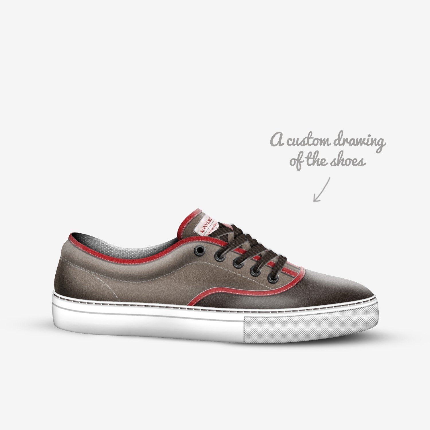 KONVERGE SKATER custom made in Italy shoes by Gregory Howell | Sketch view