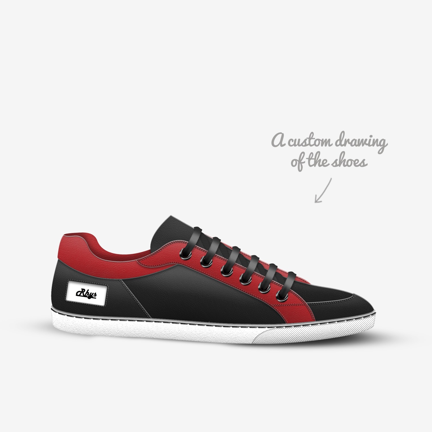 Rhys custom made in Italy shoes by Rhys Herbert | Sketch view